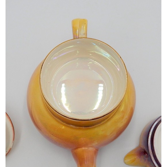 Royal Winton Grimwades Two Tone Luster 4 Piece Individual Stacking Tea Set - Picture 9 of 15